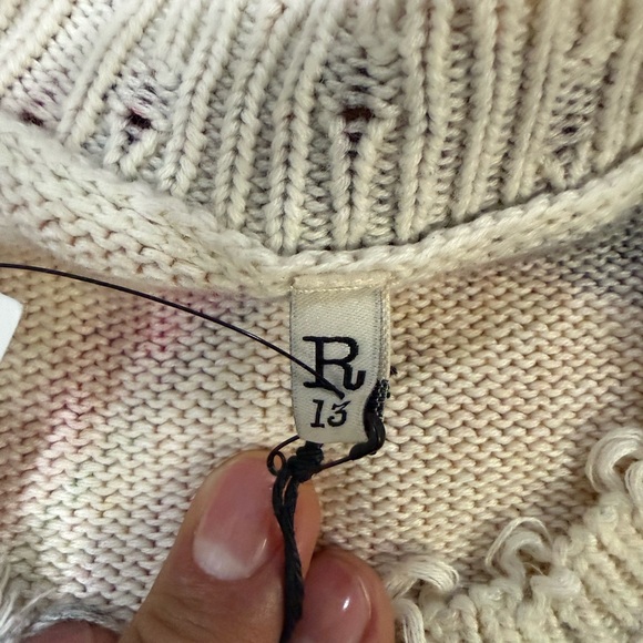 Women’s R13 Graffiti Crewneck Sweater - Medium - Picture 4 of 7